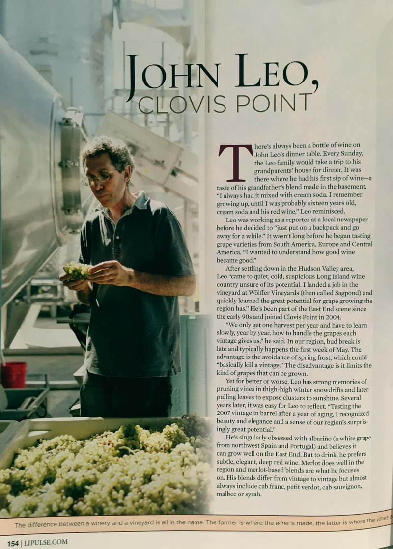John Leo  featured in the October, 2015